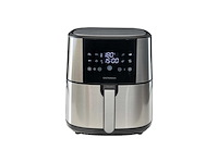 Gastronoma heteluchtfriteuse airfryer 8l inclusief accessoires rvs/zwart - afbeelding 1 van  3