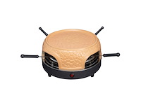 Gastronoma pizza oven voor 4 personen inclusief bakspatels bakplaat en pizzavorm keramiek/grijs - afbeelding 1 van  6