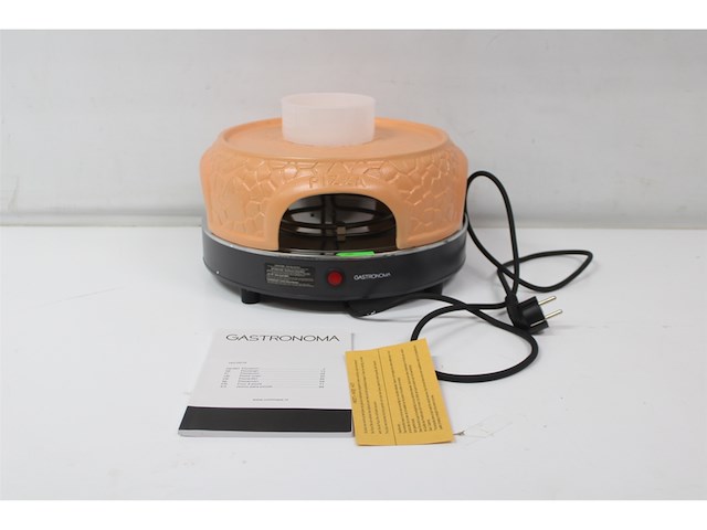 Gastronoma pizza oven voor 4 personen inclusief bakspatels bakplaat en pizzavorm keramiek/grijs - afbeelding 5 van  6