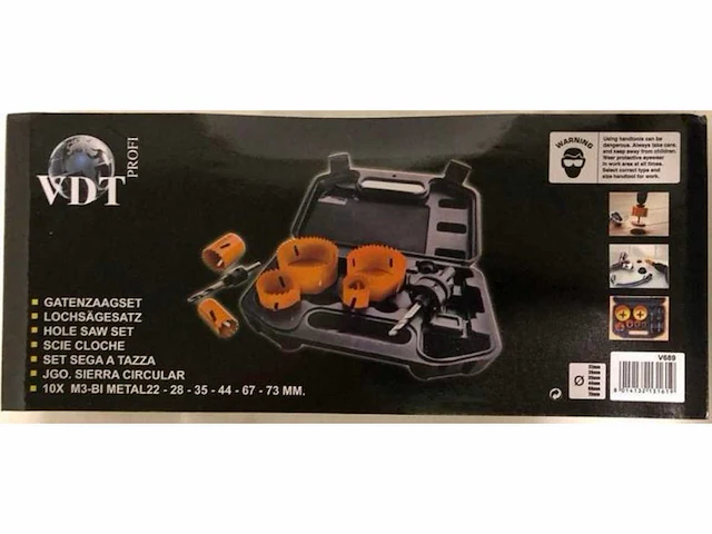 Gatenzaagset bimetaal 10 delig - afbeelding 2 van  2