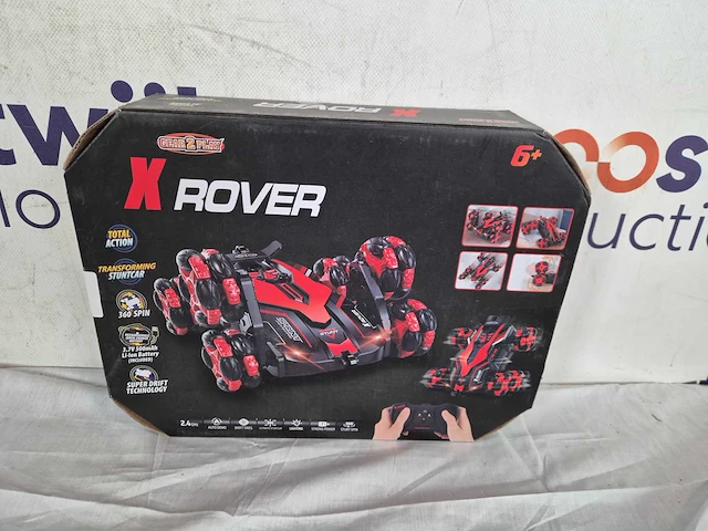 Gear2play rc x-rover 6-wielige stuntauto - bestuurbare auto - rc auto - verlichte koplampen - incl. oplaadbare batterij - afbeelding 2 van  2