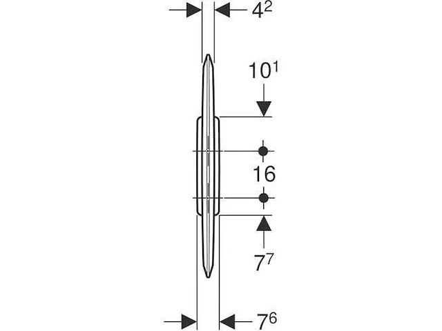Geberit 115.202.11.1 urinoirscheidingswand (2x) - afbeelding 3 van  5