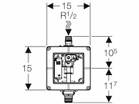 Geberit 116.004.00.1 universele inbouw kast voor urinoirsturing - afbeelding 2 van  4