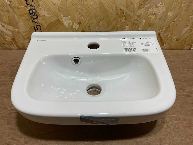 Geberit 300 basic fontein - 1 kraangat - met overloop (3x) - afbeelding 4 van  6