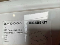 Geberit 300 basic norma uitstortgootsteen voor klaprooster 50cm wit - afbeelding 3 van  4