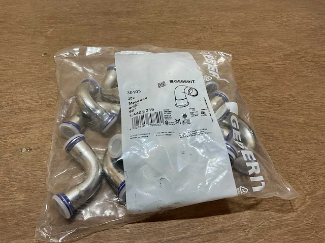 Geberit 90° mapress rvs bochtkoppeling (20x) - afbeelding 3 van  5