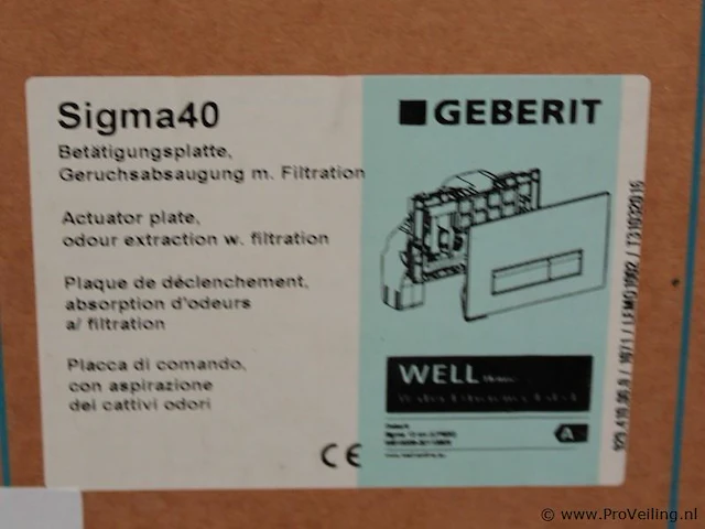 Geberit bedieningsplaat met geurafzuiging - afbeelding 4 van  4