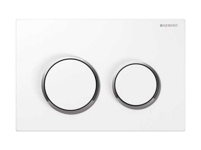 Geberit bedieningsplaat omega20 gr/kl wit/glchr/wit - afbeelding 1 van  2