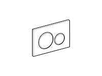 Geberit bedieningsplaat sigma20, voor dual flush wit mat - afbeelding 3 van  3