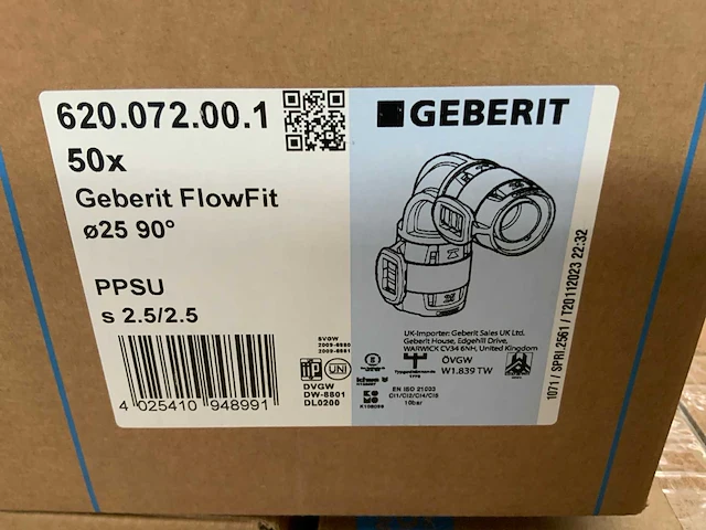 Geberit flowfit bocht fitting (100x) - afbeelding 4 van  4