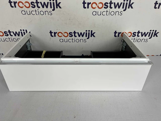 Geberit icon wastafel onderkast met lade 90cm wit/chroom - afbeelding 3 van  4