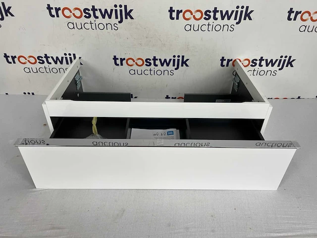 Geberit icon wastafel onderkast met lade 90cm wit/chroom - afbeelding 4 van  4