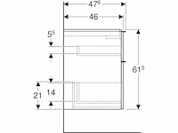 Geberit icon wastafelonderbouwkast m. 2 laden - afbeelding 4 van  6