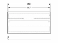 Geberit icon wastafelonderbouwkast m. 2 laden - afbeelding 5 van  6