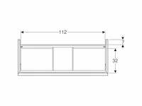 Geberit icon wastafelonderbouwkast m. 2 laden - afbeelding 6 van  6