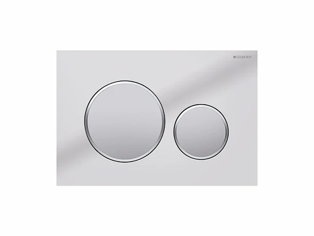 Geberit sigma 20 actuator plate high-gloss chrome/matte chrome - afbeelding 2 van  5