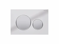 Geberit sigma 20 actuator plate high-gloss chrome/matte chrome - afbeelding 2 van  5
