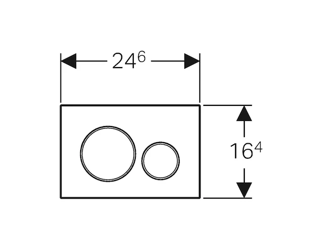 Geberit sigma 20 actuator plate high-gloss chrome/matte chrome - afbeelding 3 van  5