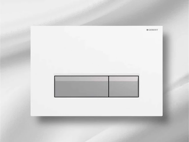 Geberit sigma 40 bedieningsplaat met duofresh geurafzuigingsset wit-aluminium 115.600.kq.1 - afbeelding 1 van  2
