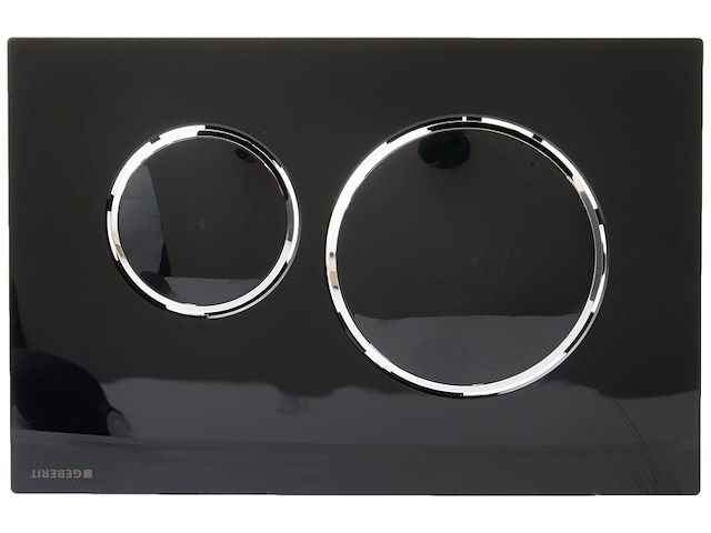Geberit sigma20 bedieningsplaat zwart/chroom - afbeelding 3 van  4