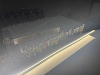 Gebruikte led strip inclusief voorschakelapparaat en kunststof kap (80x) - afbeelding 1 van  10