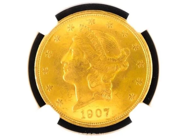 Gecertificeerde liberty 20 dollar usa 1907 - afbeelding 2 van  4