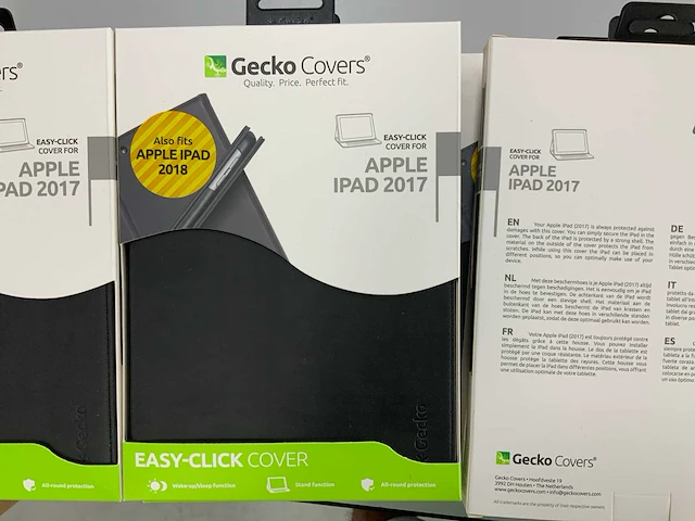 Gecko - easy-click cover black voor ipad 2017/2018 (30x) - afbeelding 5 van  5