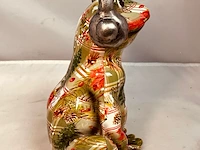 Gedecoreerd kikker sculptuur - afbeelding 2 van  4