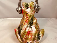 Gedecoreerd kikker sculptuur - afbeelding 3 van  4