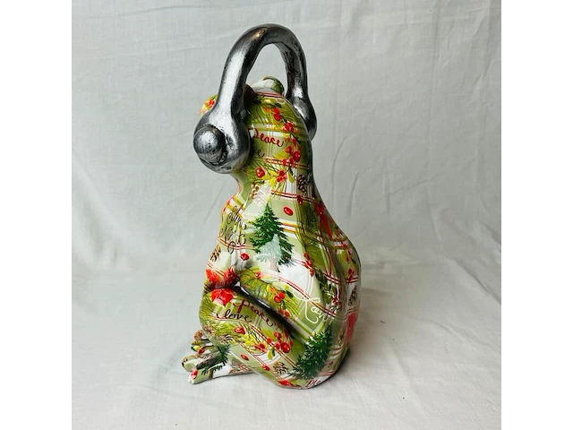 Gedecoreerd kikker sculptuur - afbeelding 5 van  5