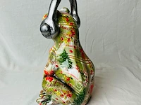Gedecoreerd kikker sculptuur - afbeelding 5 van  5