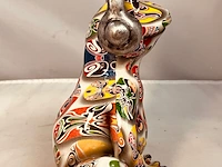 Gedecoreerd kikker sculptuur - afbeelding 3 van  5
