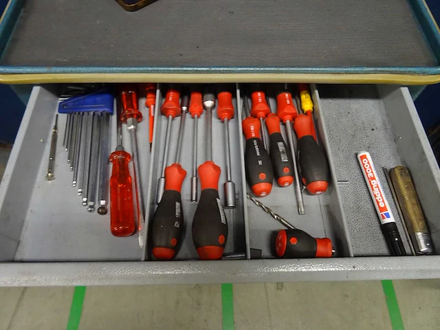 Gedore - adjutant 2000 - gereedschapswagen met inhoud - afbeelding 3 van  10