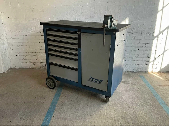 Gedore 1504 werkbank met bankschroef en inhoud - afbeelding 2 van  20