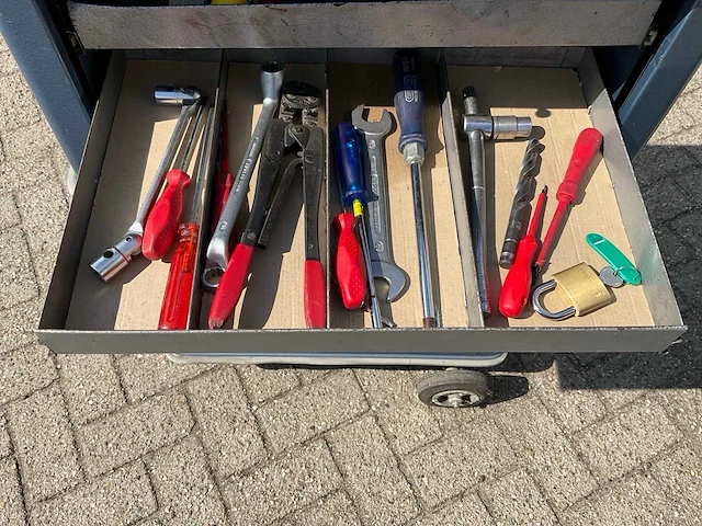 Gedore adjutant 1580 gereedschapswagen met 4 laden - afbeelding 10 van  12