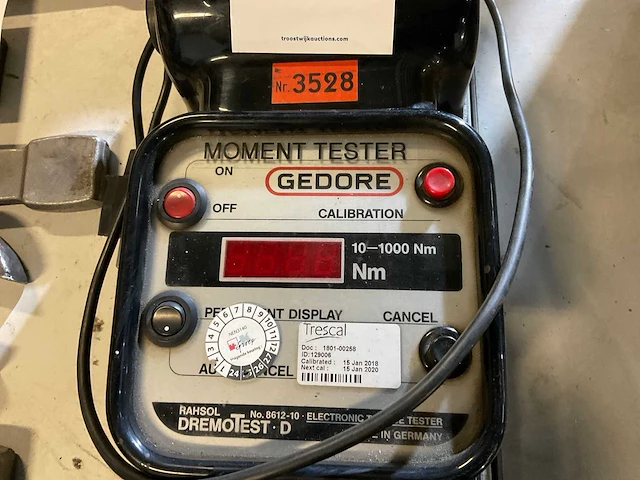 Gedore treksterkte-tester voor momentsleutels - afbeelding 3 van  5