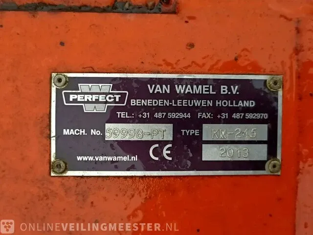Gedragen klepelmaaier van wamel, km-245, bouwjaar 2013 - afbeelding 4 van  6