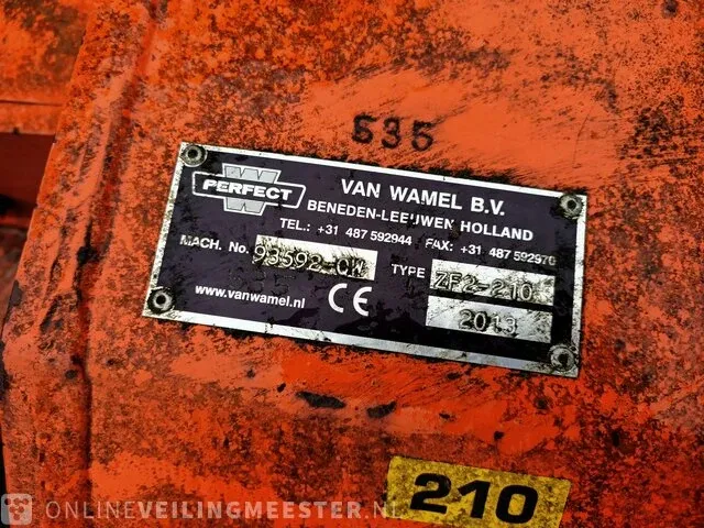 Gedragen klepelmaaier van wamel perfect, zf2-210, bouwjaar 2013 - afbeelding 10 van  11