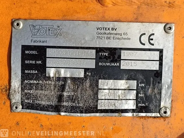 Gedragen klepelmaaier votex, roadmaster 1907, 2015 - afbeelding 3 van  13