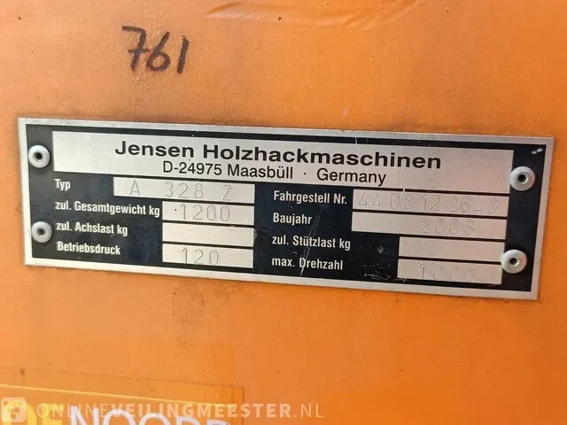 Gedragen versnipperaar jensen holzhackmaschinen, a328 z, bouwjaar 2008 - afbeelding 5 van  9