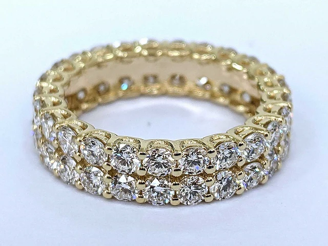Geel gouden ring 14 krt. met diamant 3,66 crt. - afbeelding 5 van  10