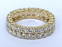 Geel gouden ring 14 krt. met diamant 3,66 crt. - afbeelding 5 van  10