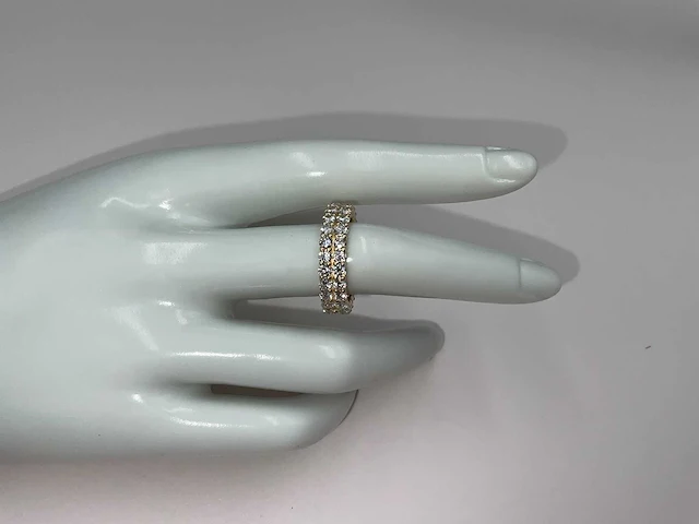 Geel gouden ring 14 krt. met diamant 3,66 crt. - afbeelding 6 van  10