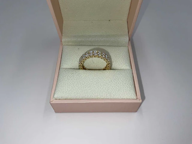 Geel gouden ring 14 krt. met diamant 3,66 crt. - afbeelding 8 van  10