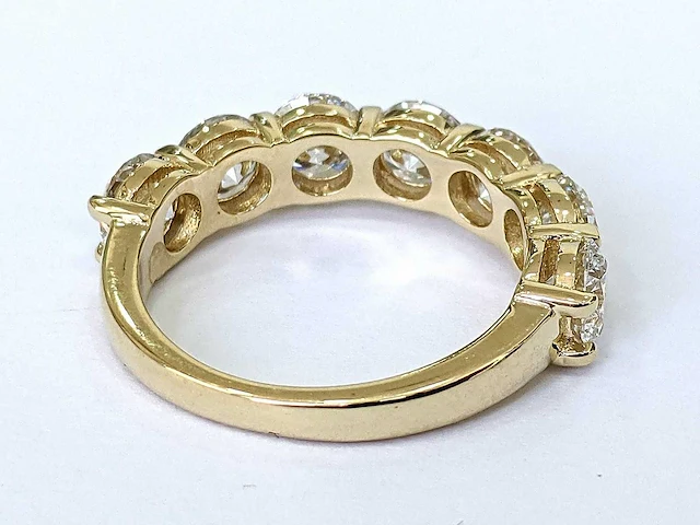 Geel gouden ring met 7 diamanten 3,01 crt. - afbeelding 4 van  8