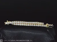 Geelgouden armband met briljant geslepen diamanten 4.17 carat