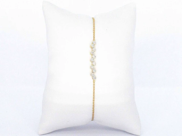 Geelgouden armband met diamanten - afbeelding 4 van  9