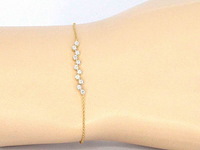 Geelgouden armband met diamanten - afbeelding 2 van  9