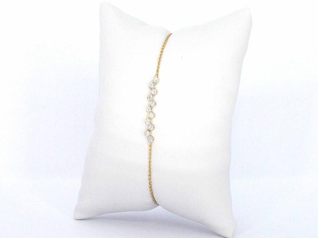 Geelgouden armband met diamanten - afbeelding 3 van  9
