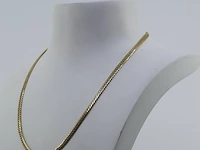 Geelgouden collier, 14 karaats - afbeelding 1 van  7